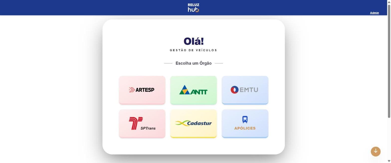 RELUZ Hub — Gestão de Transporte